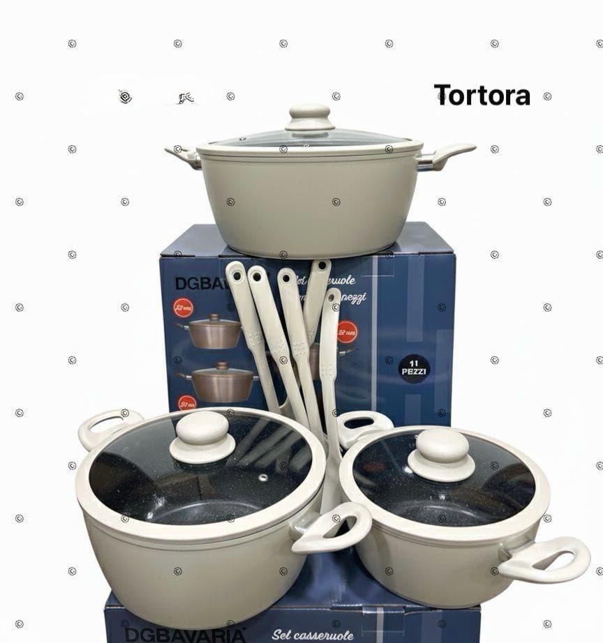 Set Casseruole 11 Pezzi + 5 Mestoli – Il Kit Completo per la Tua Cucina