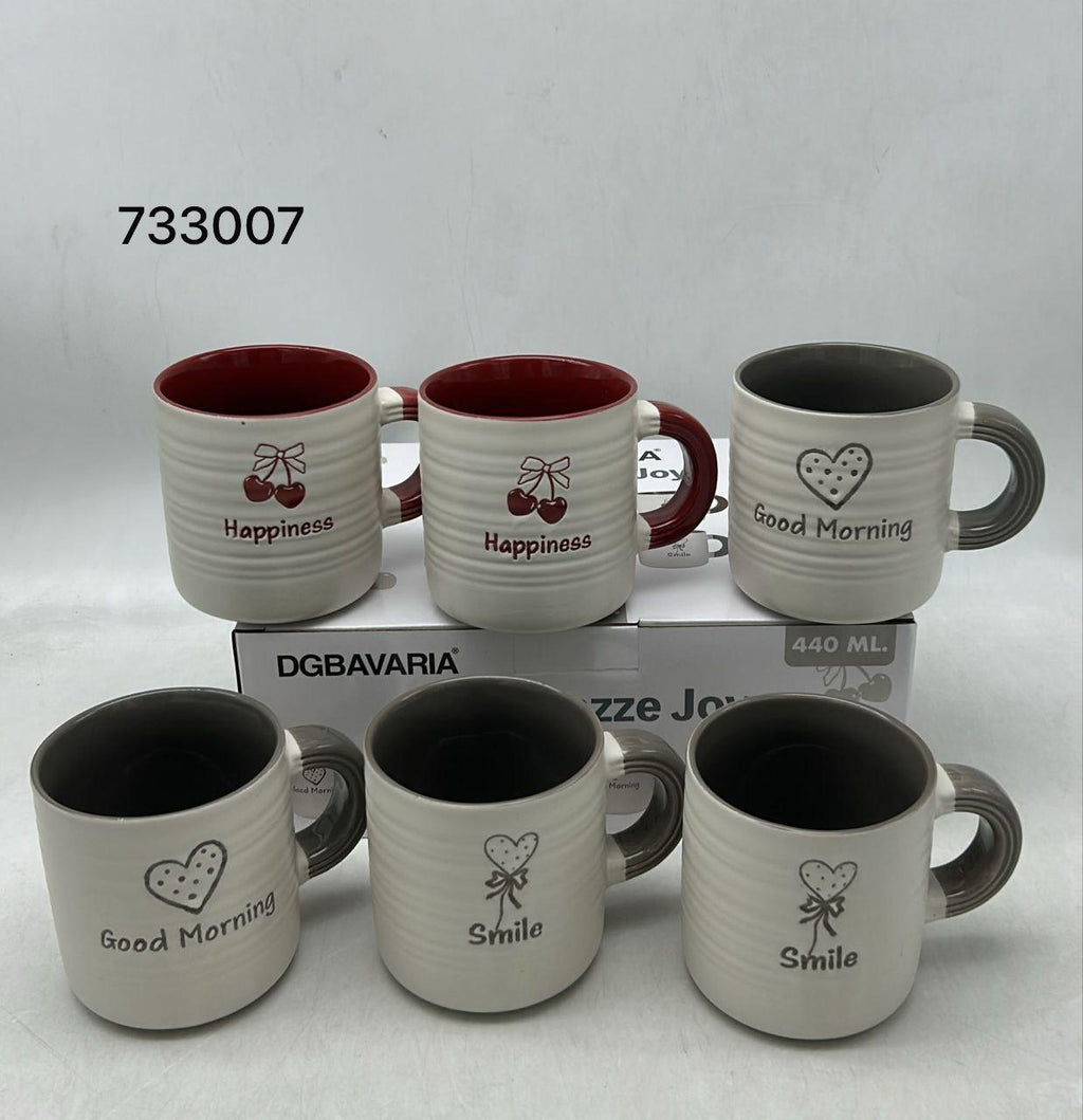 Set 6 Tazze Joy – Perfette per Colazione, Tè e Momenti di Relax