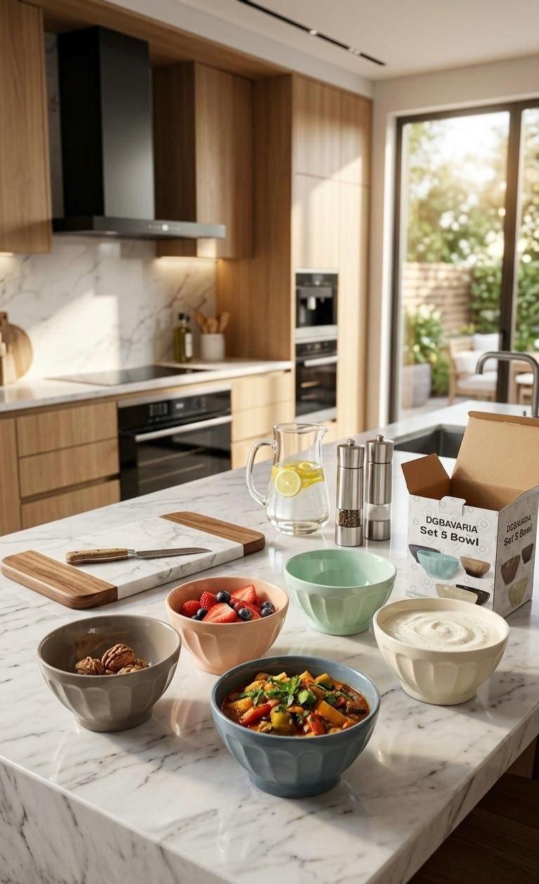 Set Ciotole in Ceramica (5 Pezzi) – Stile e Funzionalità in Cucina