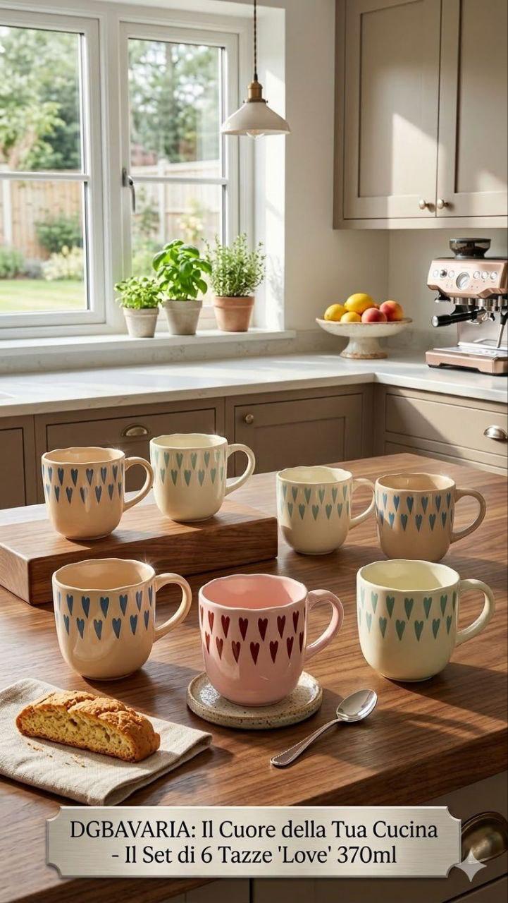 Set 6 Tazze Love – Porta Amore e Stile nella Tua Cucina