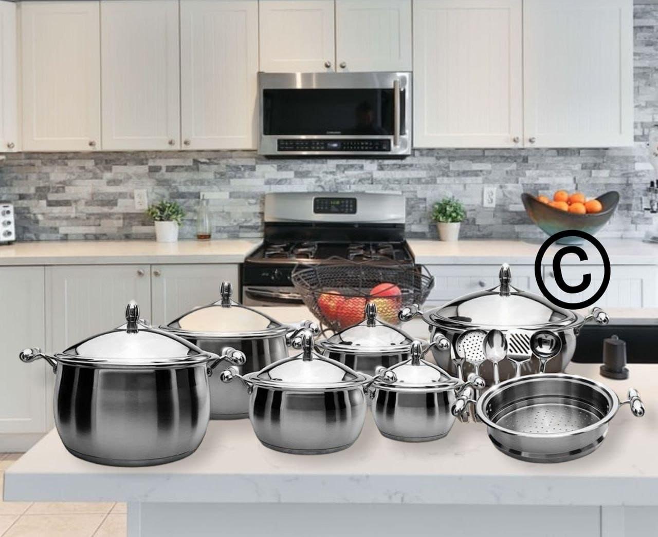 Batteria Pentole Dietetiche 18 Pezzi – Cucina Sana e Senza Grassi