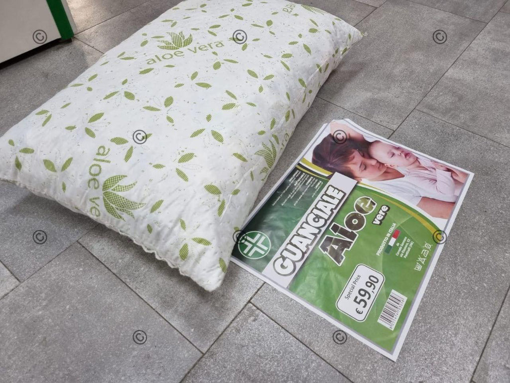 Guanciale Aloe Vera – Cuscino Anallergico, Morbido e Traspirante per un Sonno Rigenerante