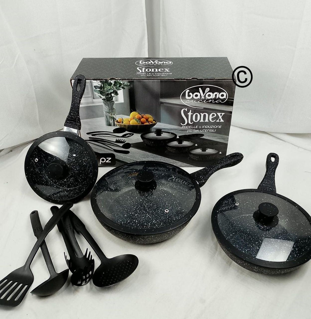 Batteria Cucina 11 Pezzi – Padelle Alte per una Cucina Professionale