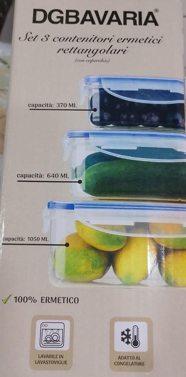 Set 3 Contenitori Rettangolari con Coperchio Ermetico – Conservazione Perfetta e Massima Freschezza