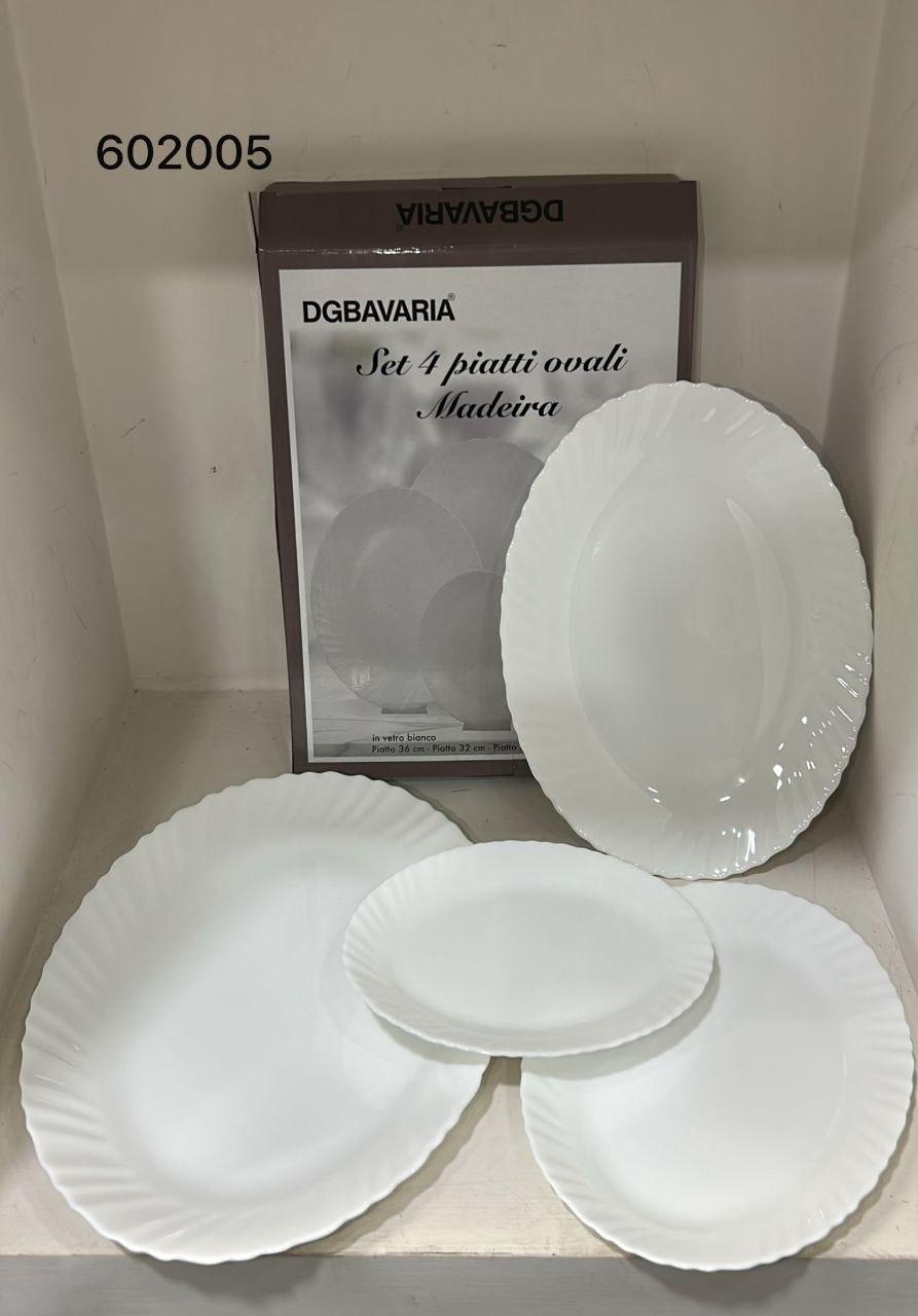 Piatti Ovali da Servizio – Set da 4 per Ogni Occasione