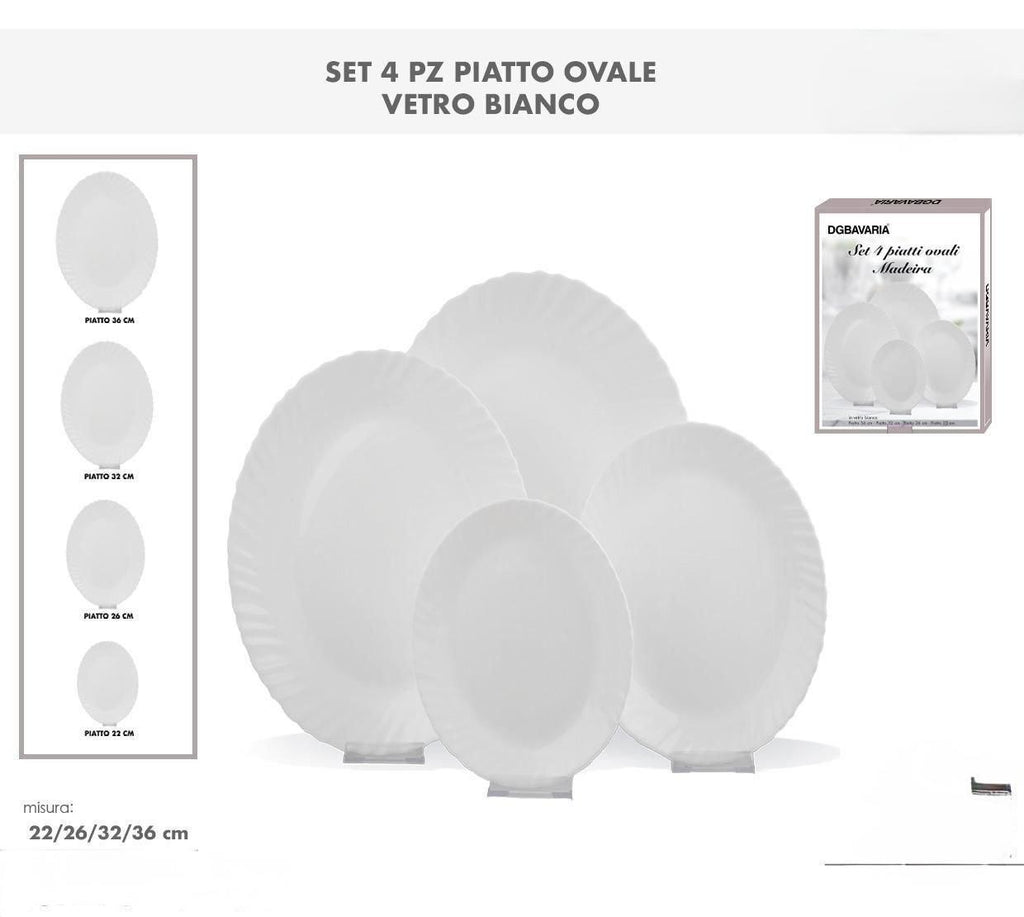 Piatti Ovali da Servizio – Set da 4 per Ogni Occasione