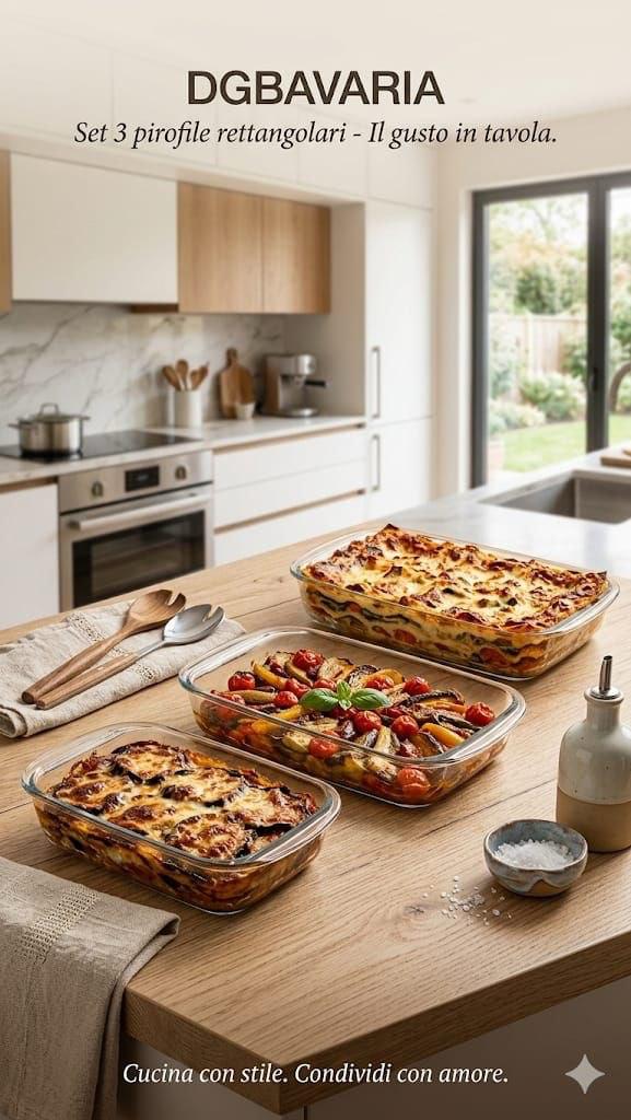 Pirofile da Forno (Set da 3) – Resistenti e Versatili