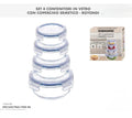 Set 4 Contenitori Ermetici Rotondi – Freschezza Garantita Più a Lungo