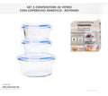 Set 3 Contenitori Rotondi con Coperchio Ermetico – Freschezza e Ordine in Cucina