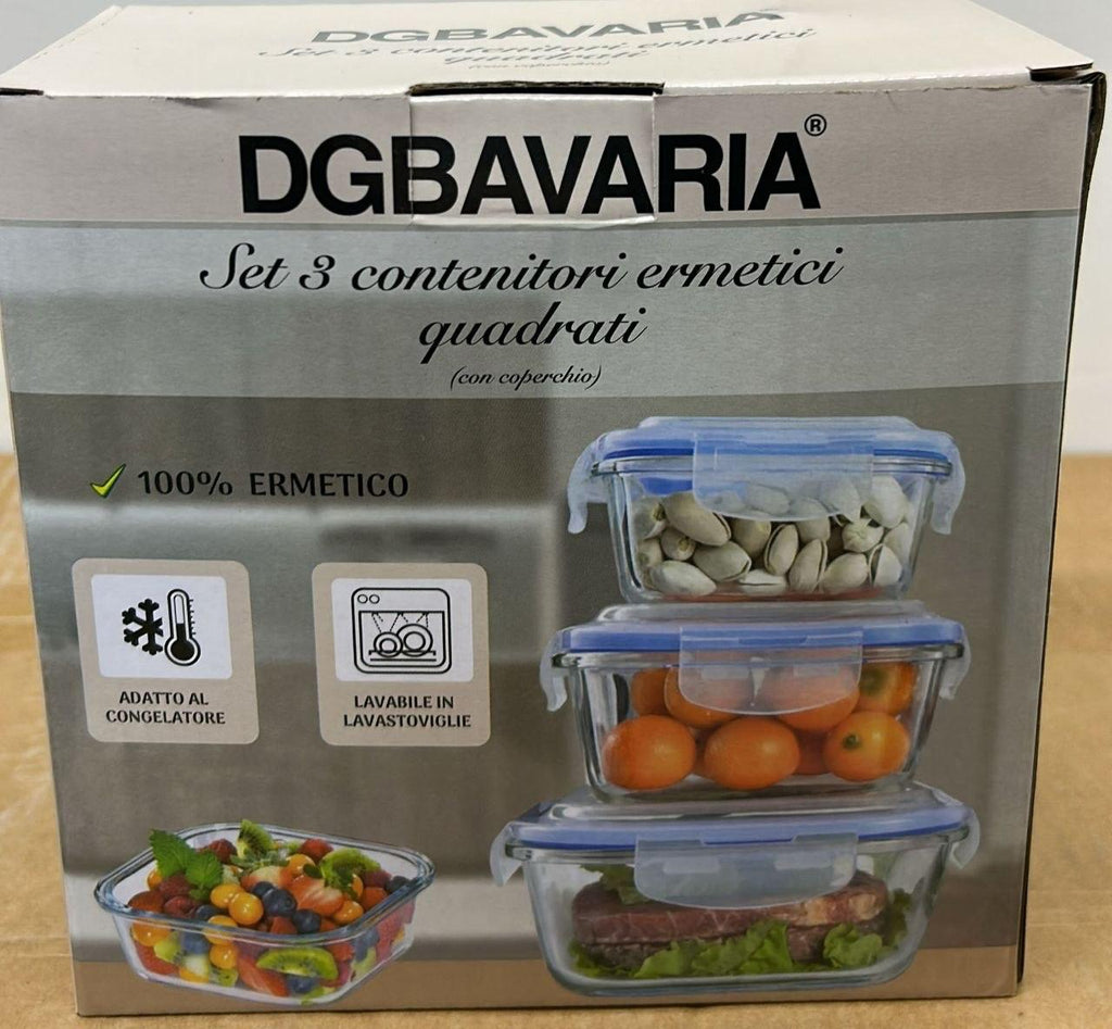 Contenitori Ermetici Quadrati (Set da 3) – Ordine e Conservazione Perfetta