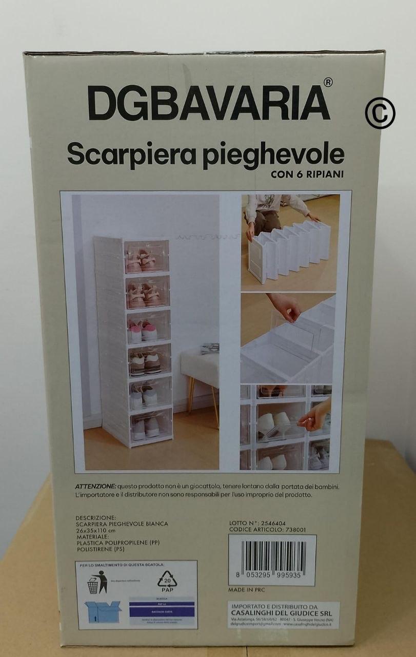 Scarpiera Pieghevole – 6 Livelli per Organizzare Tutte le Tue Scarpe