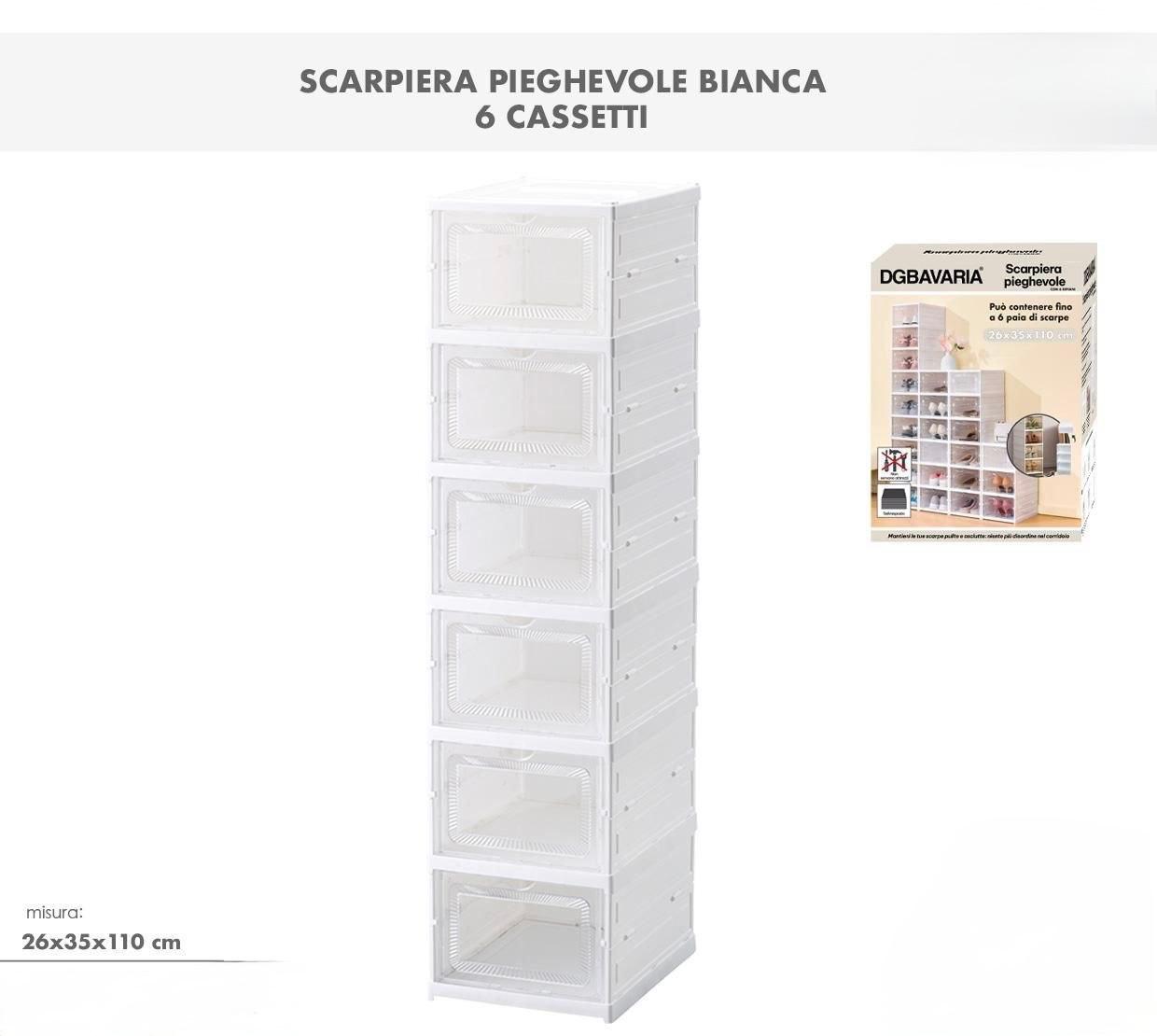 Scarpiera Pieghevole – 6 Livelli per Organizzare Tutte le Tue Scarpe