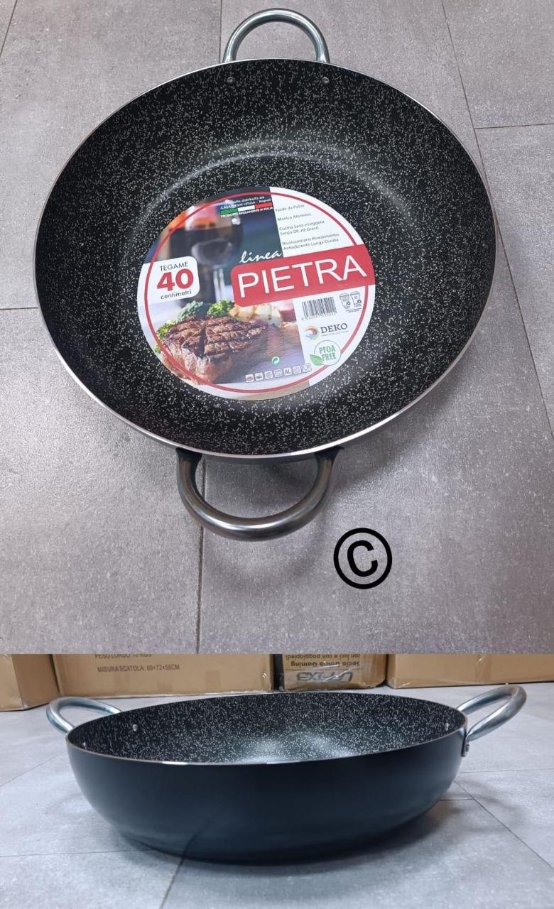 Tegame in pietra lavica Antiaderente