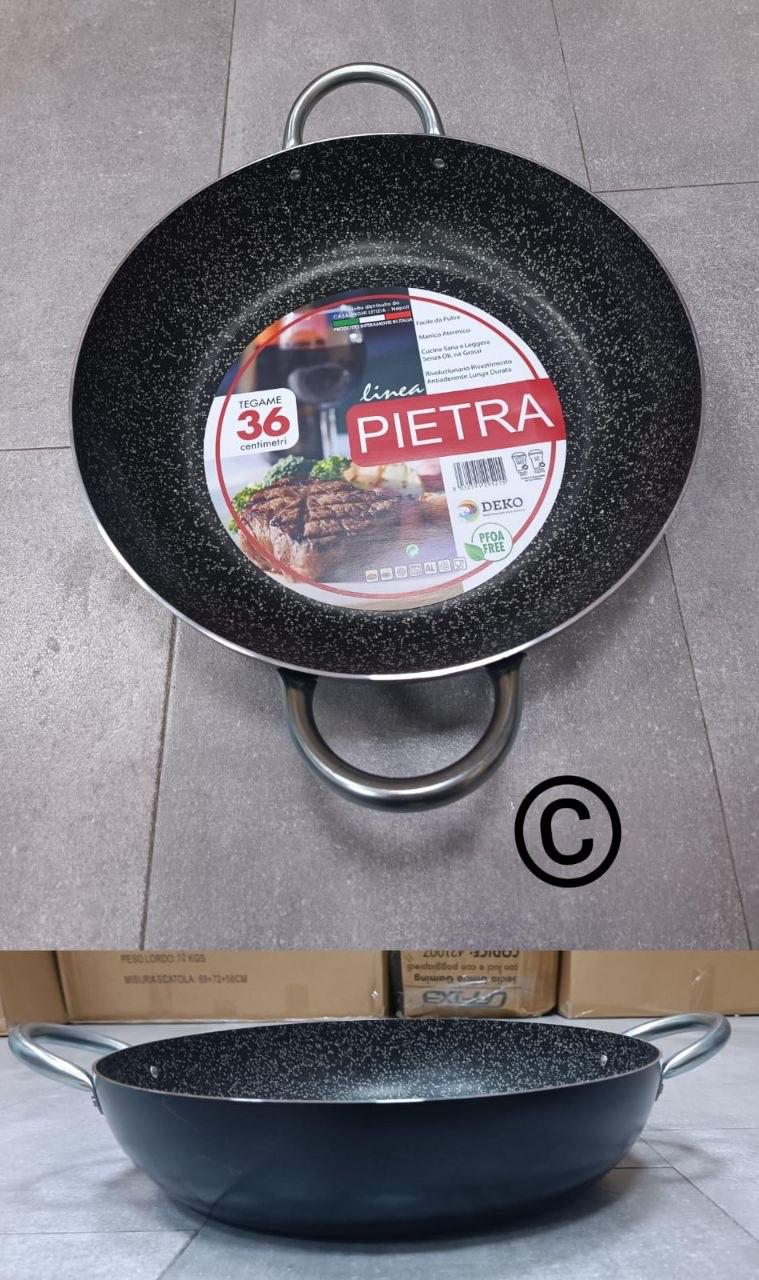 Tegame in pietra lavica Antiaderente