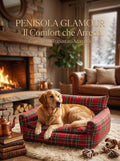 Cuccia Divanetto per Cani e Gatti in Stile Scozzese Tartan con Cuscino Estraibile – Imbottitura Maxi Alta Resistenza (Prodotto Artigianale Italiano)