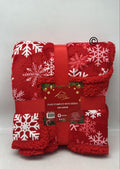 Plaid Matrimoniale Natalizio 200x220cm Renée Legrand con Rivestimento Termico Sherpa Agnellato – Coperta Divano e Letto Super Soffice e Calda