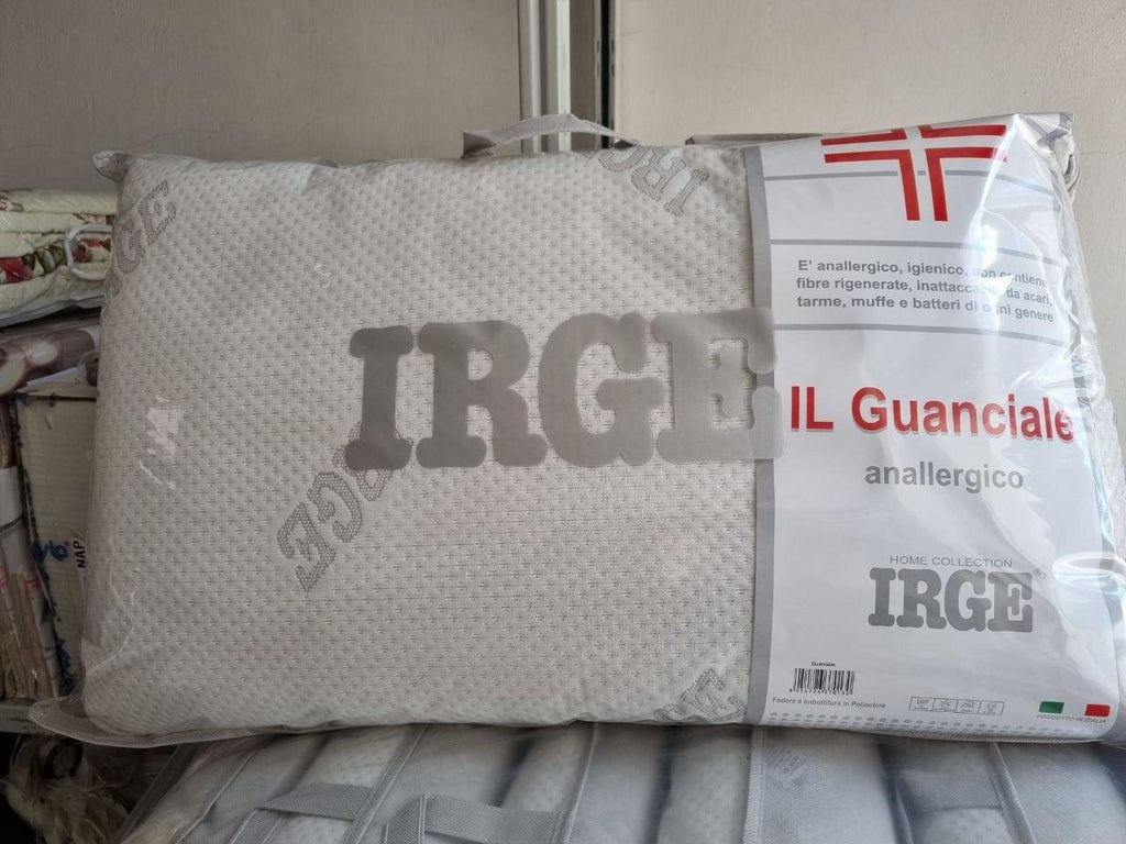Guanciale Anallergico IRGE Cuscino da Letto Anti-Acaro con Maxi Imbottitura – Guanciale Igienico e Traspirante Made in Italy