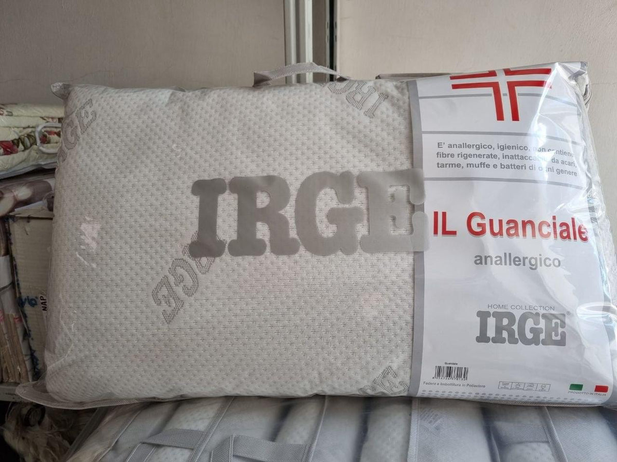Guanciale Anallergico IRGE Cuscino da Letto Anti-Acaro con Maxi Imbottitura – Guanciale Igienico e Traspirante Made in Italy