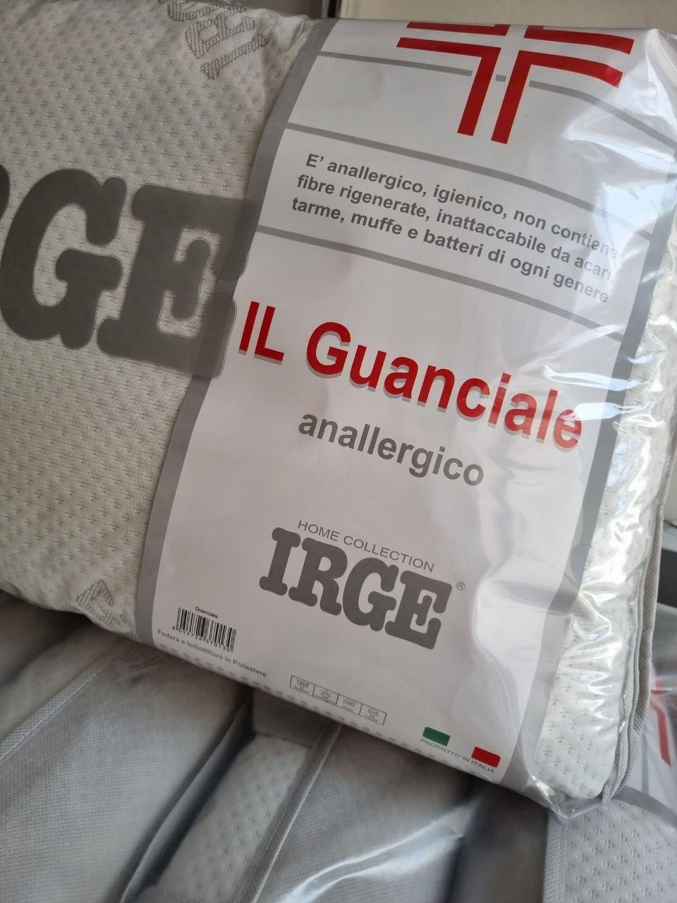 Guanciale Anallergico IRGE Cuscino da Letto Anti-Acaro con Maxi Imbottitura – Guanciale Igienico e Traspirante Made in Italy