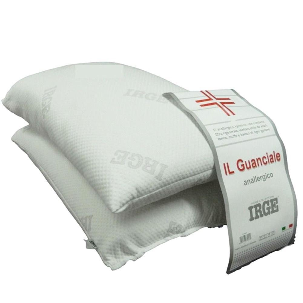 Guanciale Anallergico IRGE Cuscino da Letto Anti-Acaro con Maxi Imbottitura – Guanciale Igienico e Traspirante Made in Italy