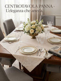 Centrotavola Quadrato in Velluto d'Arte con Applicazioni in Pizzo Macramè – Copritavola Elegante da Salotto e Pranzo (Collezione d'Arredo)