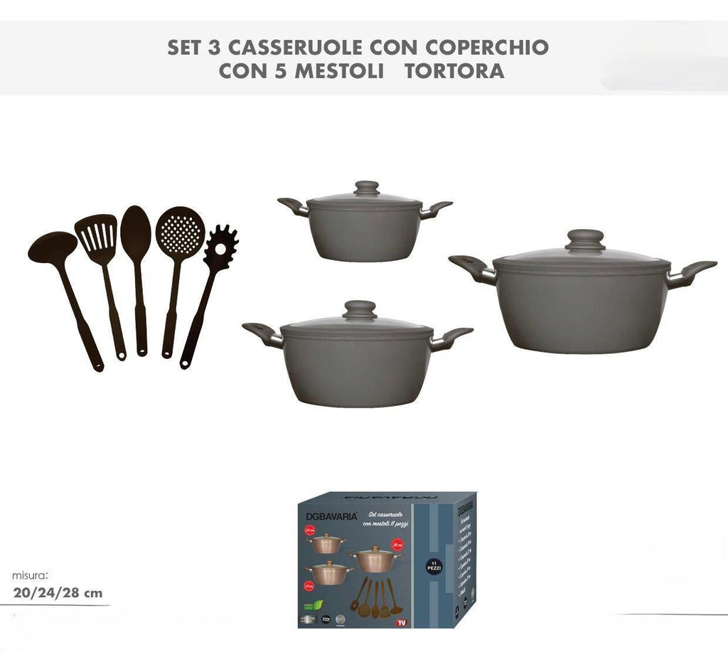 Set Casseruole & Mestoli 11+5 – Cucina Facile e Elegante