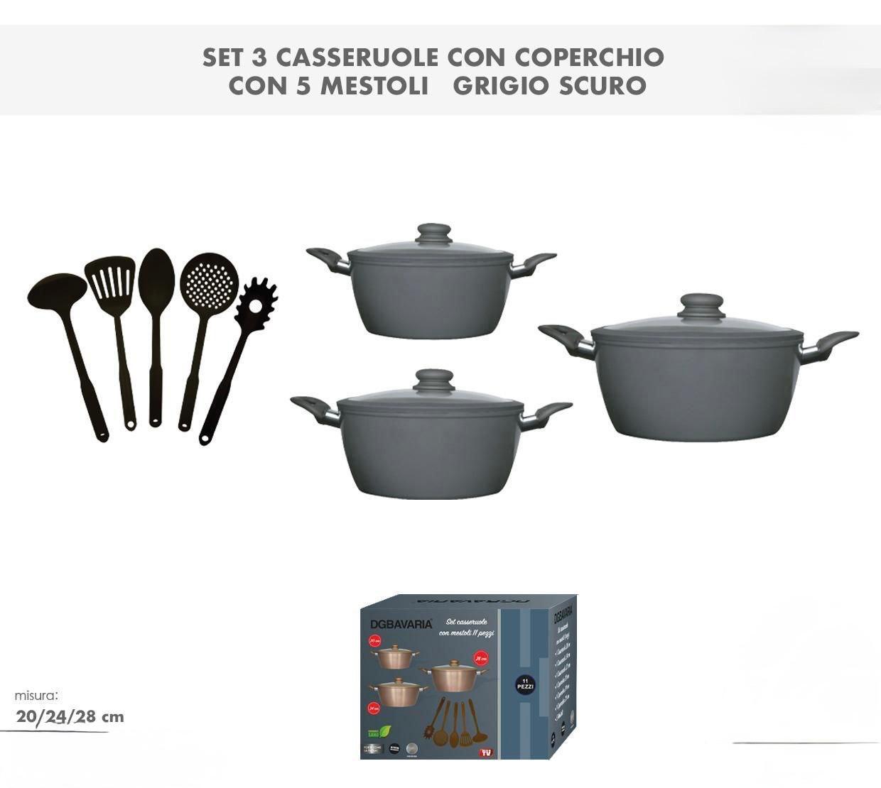 Set Casseruole & Mestoli 11+5 – Cucina Facile e Elegante