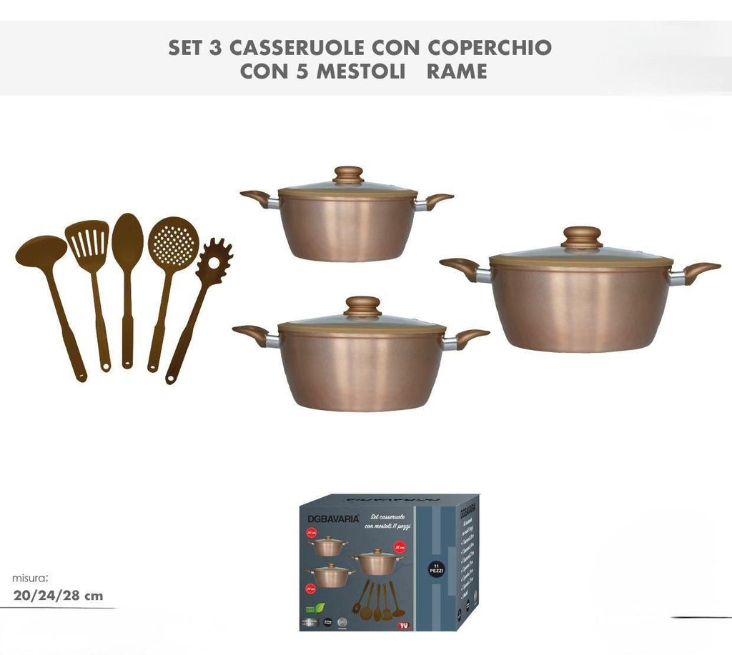 Set Casseruole & Mestoli 11+5 – Cucina Facile e Elegante