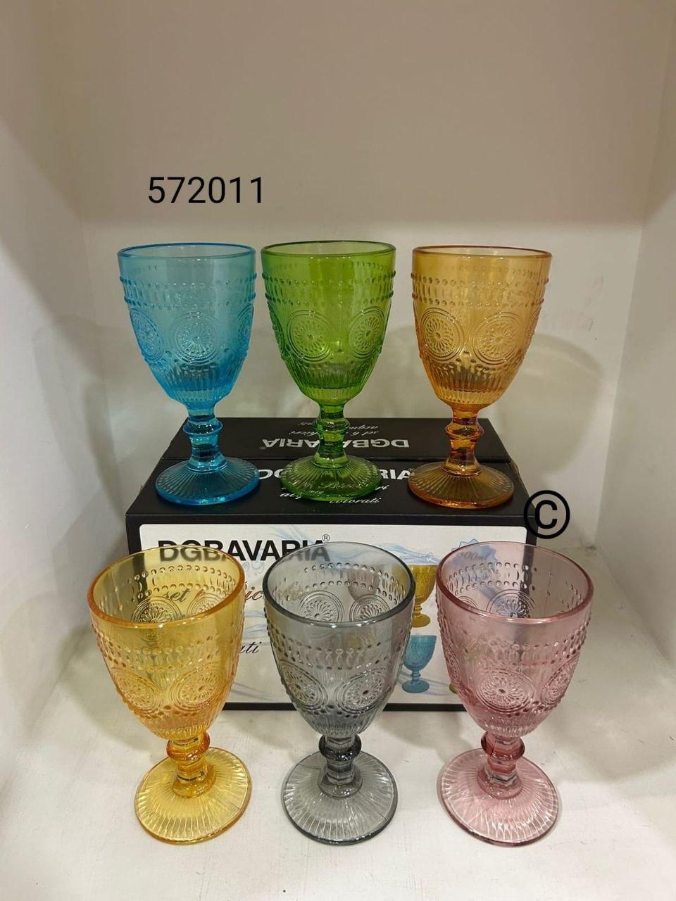 Set 6 Calici Acqua Colorati – Eleganza e Vivacità per la Tua Tavola