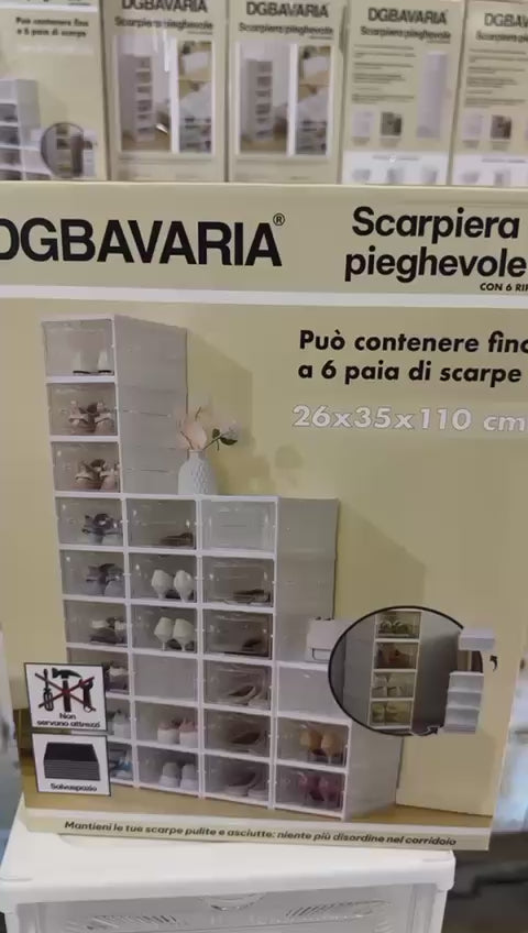 Scarpiera Pieghevole 6 Livelli – Organizza le Tue Scarpe con Stile